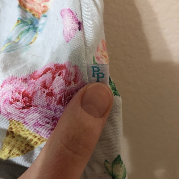 Posh Peanut Camille Ruffled Capsleeve Basic Peplum Top in Blue Sz 18-24 Months - Picture 2 of 6